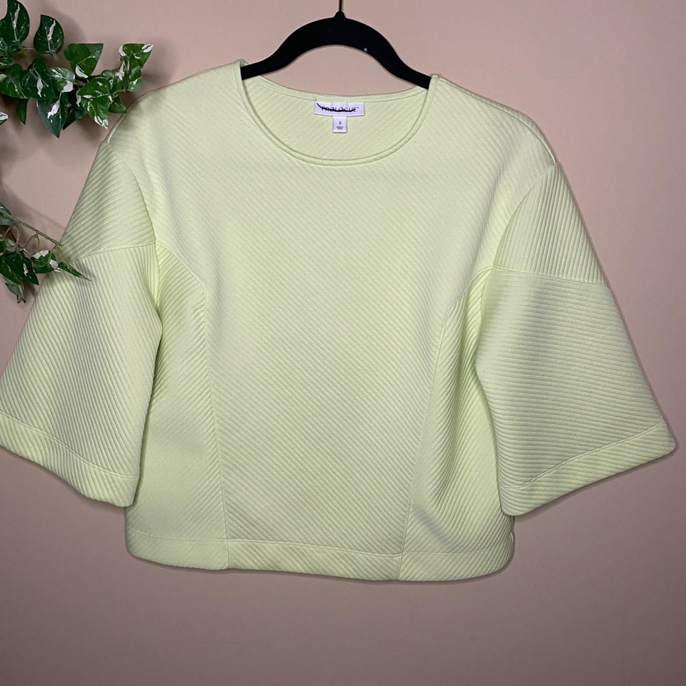 Prologue Green Cotton Boxy Tee